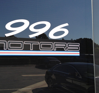 996 Motors: Property Managers Window Vinyl Decal by Focal Point Costa Mesa