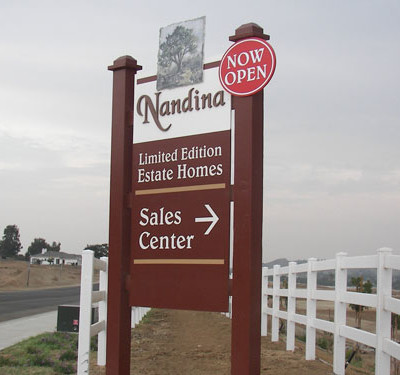 Community Marketing Sign Post & Panel Monument