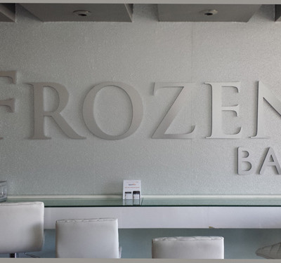 Updated Frozen Garden Grove: Dimensional PVC Brushed Aluminum Laminate by Focal Point Costa Mesa