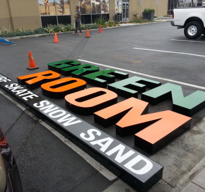 Green Room Huntington Beach Electrical Sign by Focal Point Signs & Imaging 714-204-0180