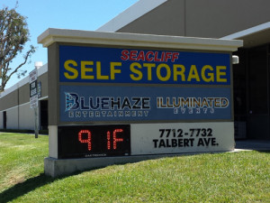 Cusotm BlueHaze Illuminated Business Exterior Sign by Focal Point Signs Orange County