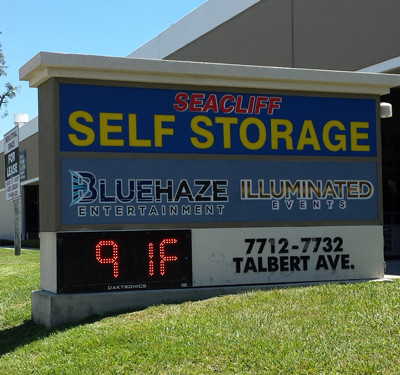 Cusotm BlueHaze Illuminated Business Exterior Sign by Focal Point Signs Orange County