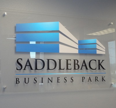 Saddleback: Acrylic W/ Vinyl Lettering by Focal Point Costa Mesa