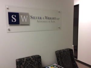 Custom Interior Business Lobby Sign Silver And Wright Costa Mesa