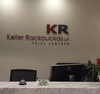 Keller Rackouckas Irvine: Custom Lobby Sign by Focal Point Costa Mesa