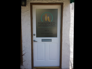 Manfred Custom Exterior Business Vinyl Decals by Focal Point Signs Orange county