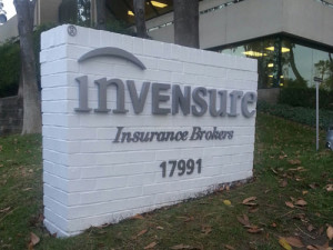 Invensure Insurance: Custom Built/Painted/Installed Monument Sign by Focal Point Signs & Imaging Costa Mesa