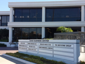 Coast Business Center Long Beach: Redesigned Monument sign by Focal Point Signs Costa Mesa