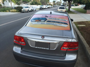 OC Drone Custom Business Window Wrap by Focal Point Signs Orange County