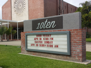 10 Ten Santa Ana: Exterior Monument Sign by Focal Point Costa Mesa