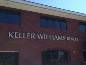 Keller Williams Realty Irvine: Exterior Business Sign Stud Mounted Solid Metal Letters by Focal Point Signs Costa Mesa