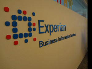 Experian: Custom Lobby Sign Dimensional Acrylic Lettering by Focal Point Costa Mesa