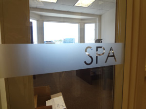 MLG Newport: Frosted Glass Decal by Focal Point Costa Mesa