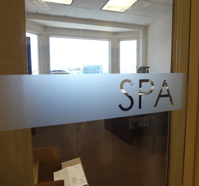 MLG Newport: Frosted Glass Decal by Focal Point Costa Mesa