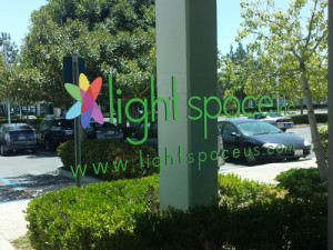 Lightspace Irvine: Custom window decal by Focal Point Costa Mesa