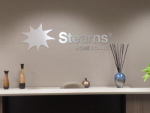 Stearns: Lobby Sign Brushed Almn Lettering by Focal Point Costa Mesa