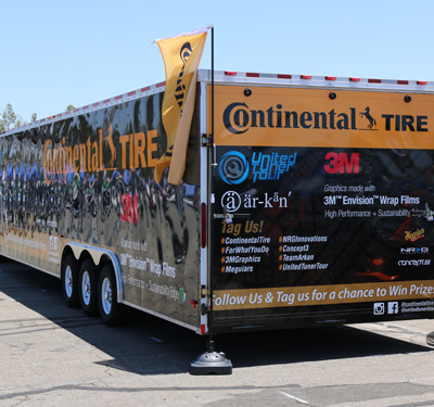 Continental Tire Orange County: Printed Vinyl Truck Wrap For Display by Focal Point Costa Mesa