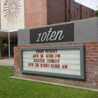 Ten Ten Santa Ana: Refurbished Exterior Monument Sign by Focal Point Costa Mesa