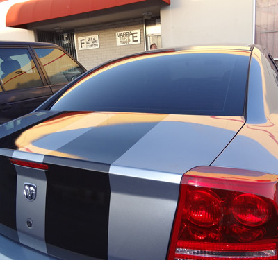 Partial Car Wrap Orange County: Black Vinyl Stripe by Focal Point Costa Mesa