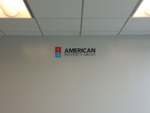 American Property Group Santa Ana: Digital Printed Vinyl Logo by Focal Point Signs Costa Mesa