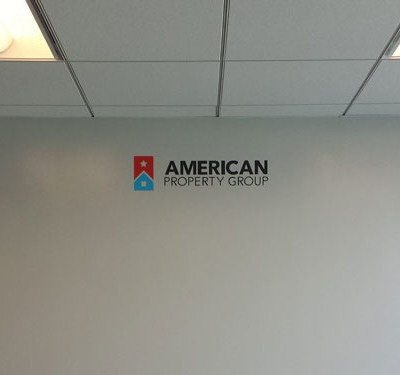 American Property Group Santa Ana: Digital Printed Vinyl Logo by Focal Point Signs Costa Mesa