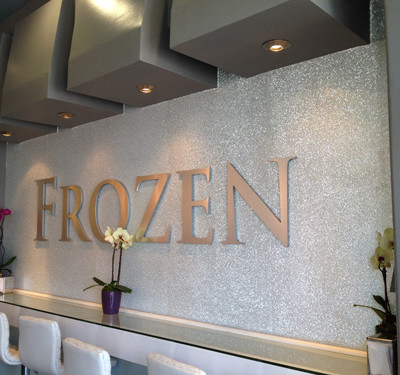 Frozen Garden Grove: Dimensional PVC Brushed Aluminum Laminate by Focal Point Costa Mesa