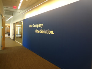 Safe Guard: Interior PVC letters on blue wall by Focal Point Signs & Imaging Costa Mesa