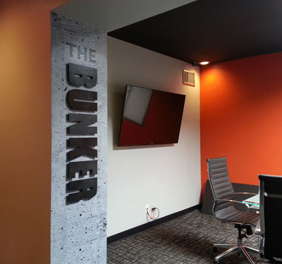 Custom Interior Business signage orange county by focal point signs