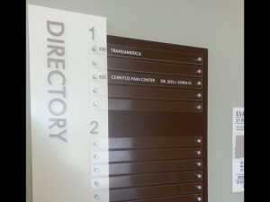 Custom interior and exterior business directional signs orange county