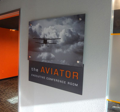 Custom interior business branding signage orange county