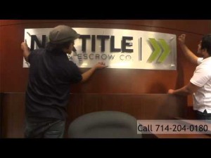 Custom Lobby Sign for NexTitle in Newport Beach by Focal Point Signs