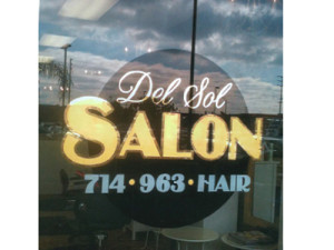 Del Sol Salon Hand painted Sign by Focal Point Signs & Imaging 714-204-0180