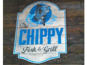 The Chippy Fish & Grill Hand painted Sign by Focal Point Signs & Imaging 714-204-0180