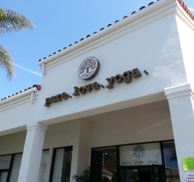 Exterior Channel Sign in San Clemente for Pure. Love. Yoga. by Focal Point Signs & Imaging 714-204-0180