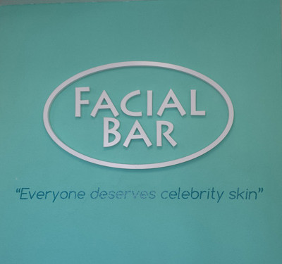 Facial Bar Costa Mesa: Dimentional Foam Lettering w/ White Faced Acrylic & Vinyl Lettering by Focal Point