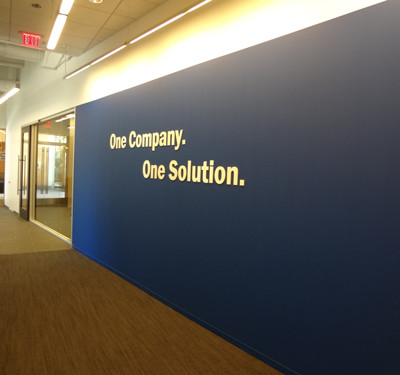 Safe Guard: Interior PVC letters on blue wall by Focal Point Signs & Imaging Costa Mesa