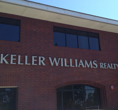 Keller Williams Realty Irvine: Exterior Business Sign Stud Mounted Solid Metal Letters by Focal Point Signs Costa Mesa