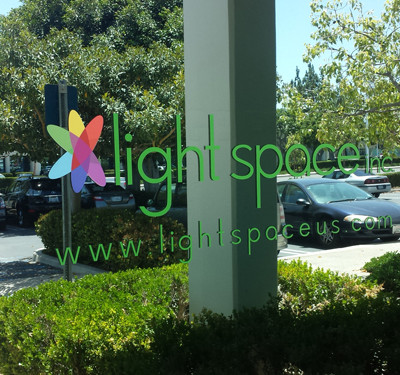 Lightspace Irvine: Custom window decal by Focal Point Costa Mesa