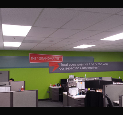 Custom Interior Business Wall Mural for On Location Branding Santa Ana CA Peoples Bank by Focal Point Signs