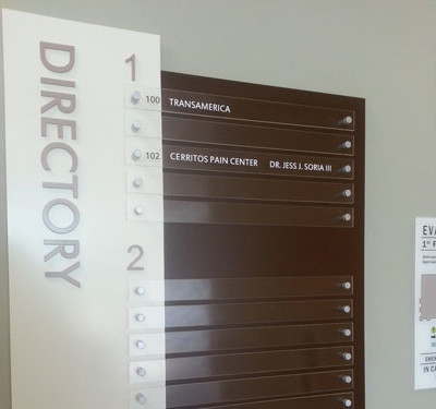 Custom interior and exterior business directional signs orange county