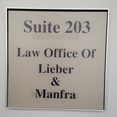 Law Office of Lieber Manfra Office Suite Plaque by Focal Point Signs imaging 714-204-0180