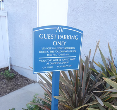 Guest Parking Only Community Association Signage