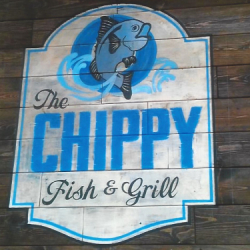 The Chippy Fish & Grill Hand painted Sign by Focal Point Signs & Imaging 714-204-0180